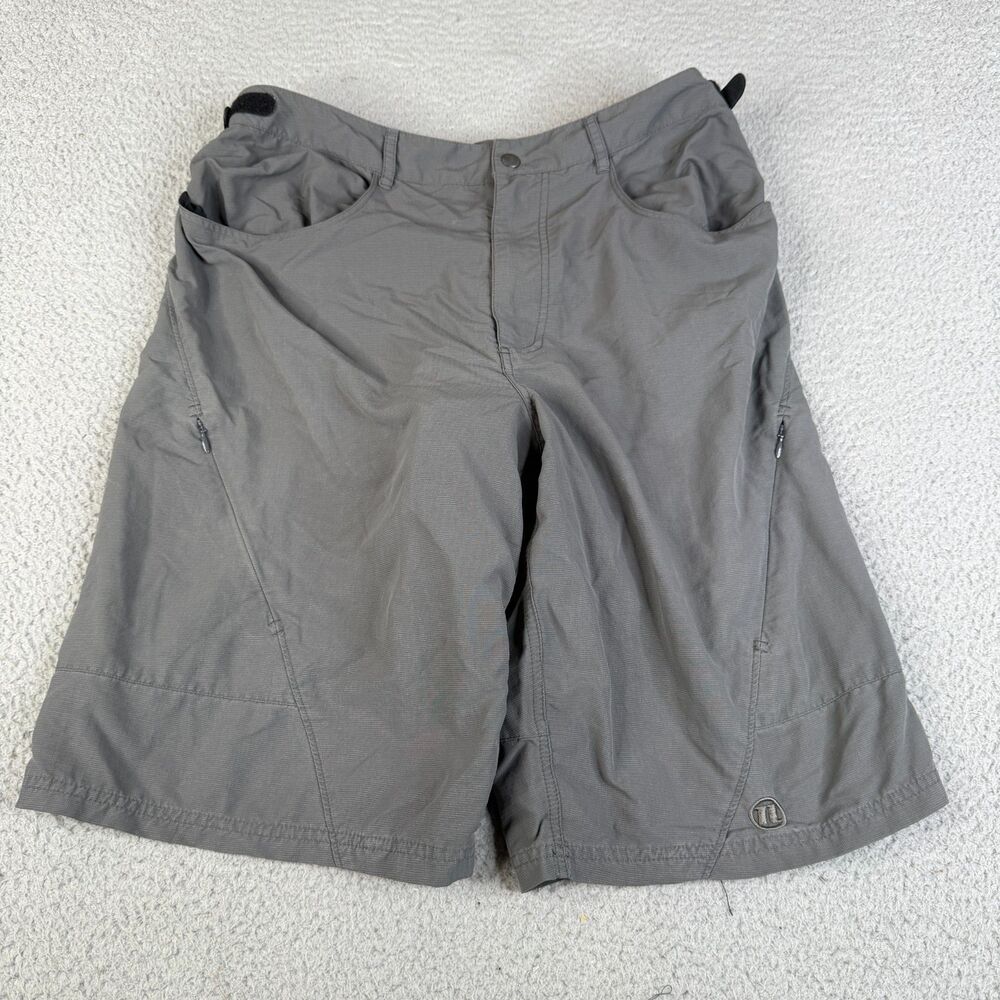 NOVARA  Cycling Shorts Mens L Gray Mountain Bike Padded Chamois Nylon Trail Bmx